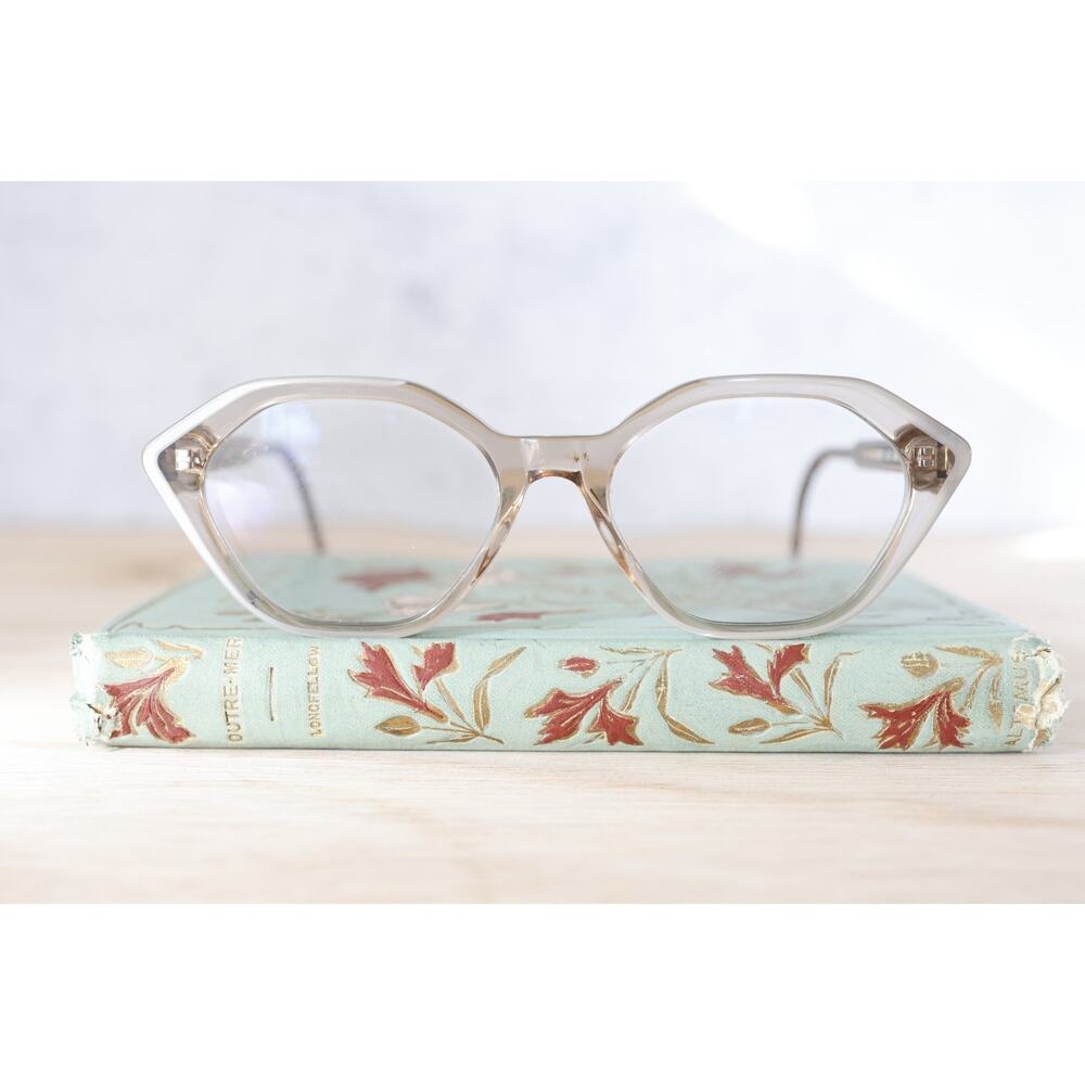 RES/REI Blackberry Eyeglasses Hand Made Italy 53-17 Retro Academia Hipster